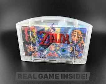 Custom Genuine Ocarina of Time (Nintendo 64, 1998) N64 Clear Shell