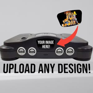 Nintendo 64 N64 Console System Jewel Emblem Skin Adesivo in vinile "Immagine personalizzata"