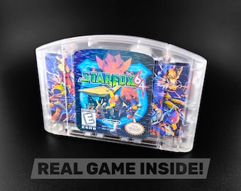 Custom Genuine Starfox 64 (Nintendo 64, 1997) N64 Holo Clear Shell
