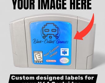 Custom Nintendo 64 Cartridge Label Replacement Your Custom Image!