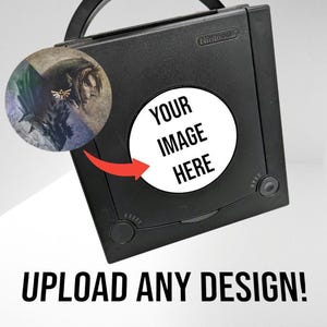 Nintendo Gamecube コンソール システム ジュエル エンブレム フェイスプレート スキン ビニール ホロ - カスタム イメージ!