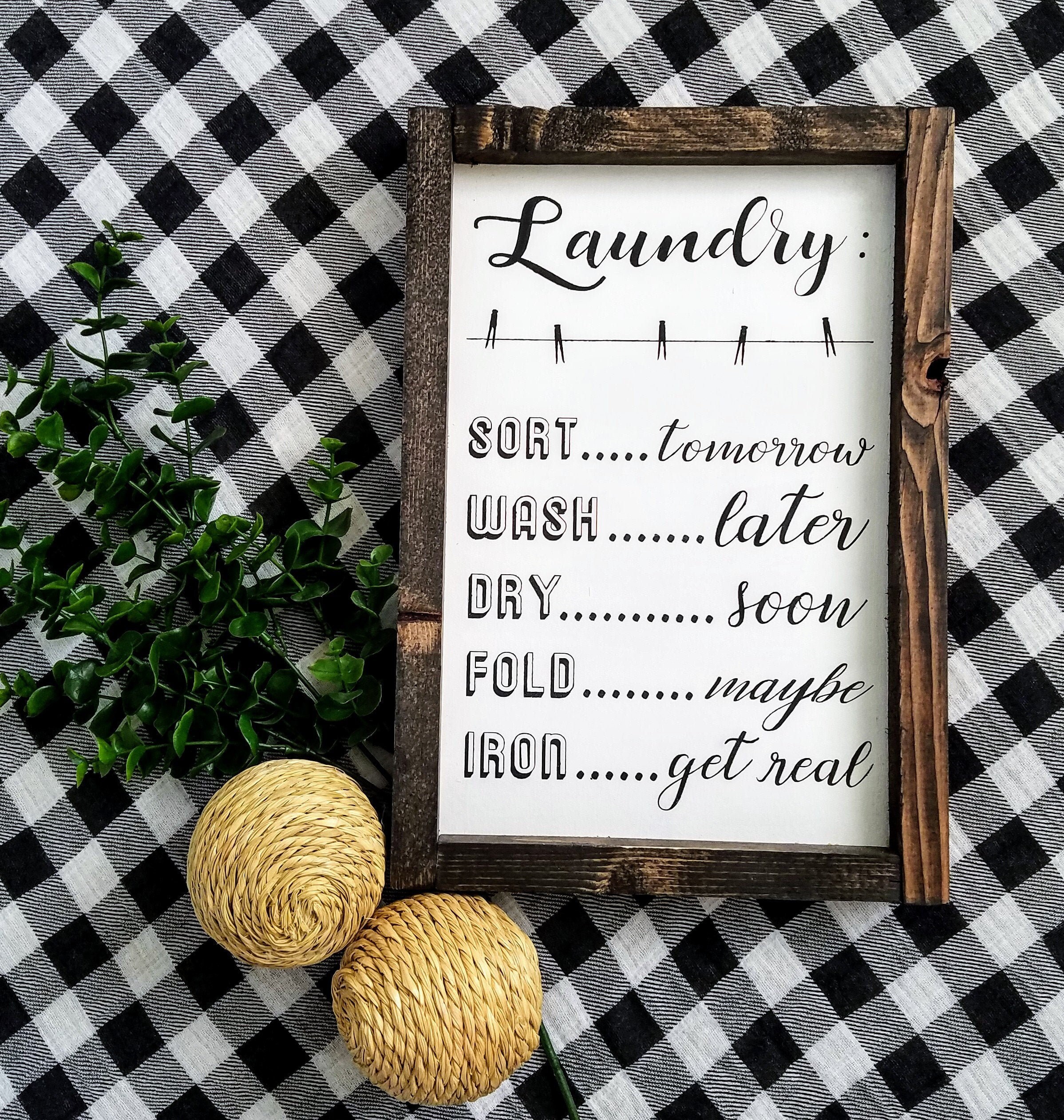 13x9 Signo de granja Lavandería | Etsy
