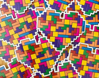 Tetris Love Sticker - Waterproof