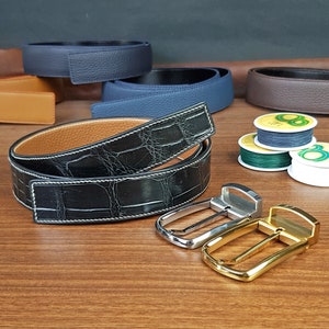 Mens top lizard belts
