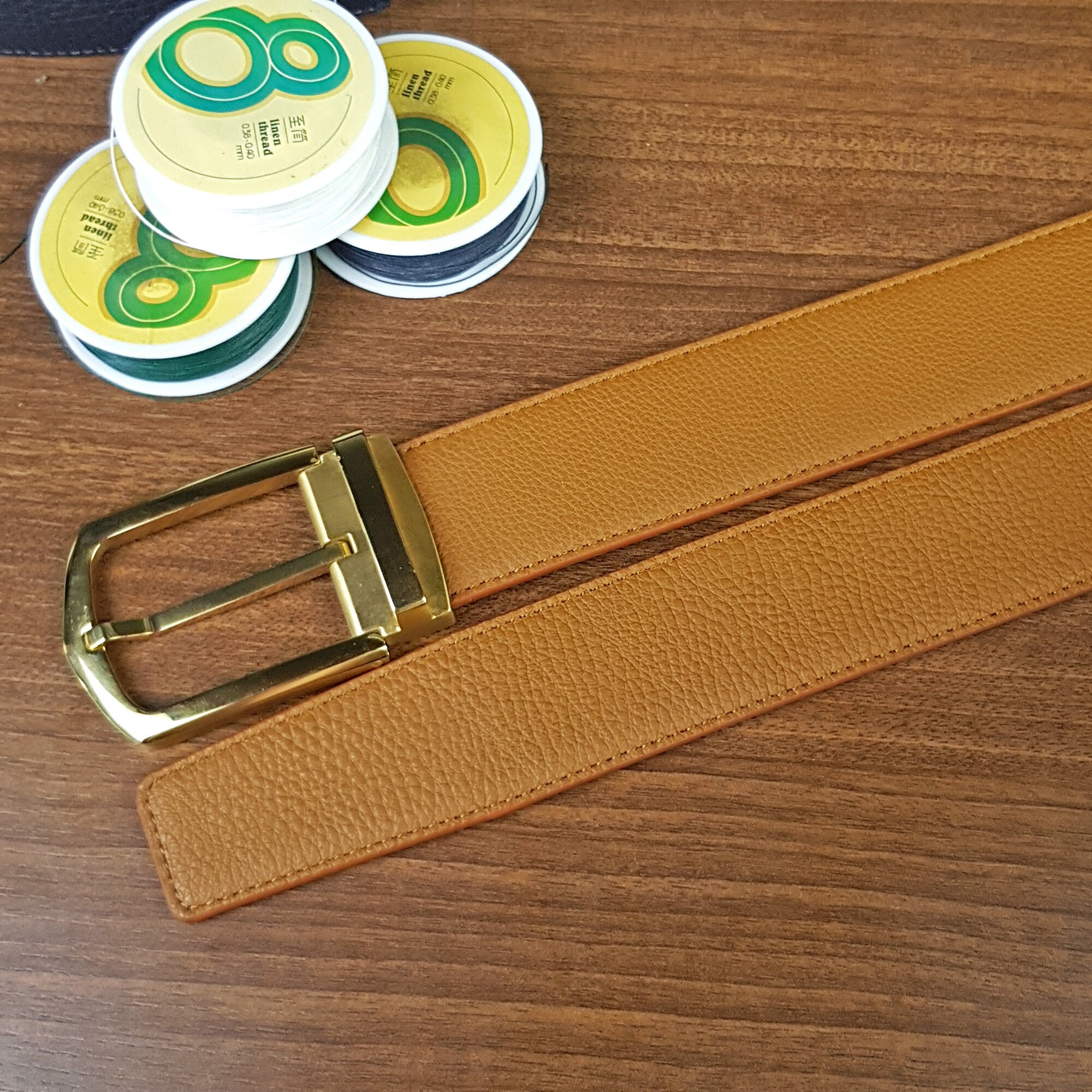 Men's Leather Belt Strap With Snaps - 38mm No-Buckle Strap For Quick Buckle Changes, Classic Formal Style