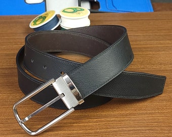 Cintura Uomo In Pelle Nera Senza Buchi - Chiusura Automatica Regolabile - Elegante E Pratica - Foto 11