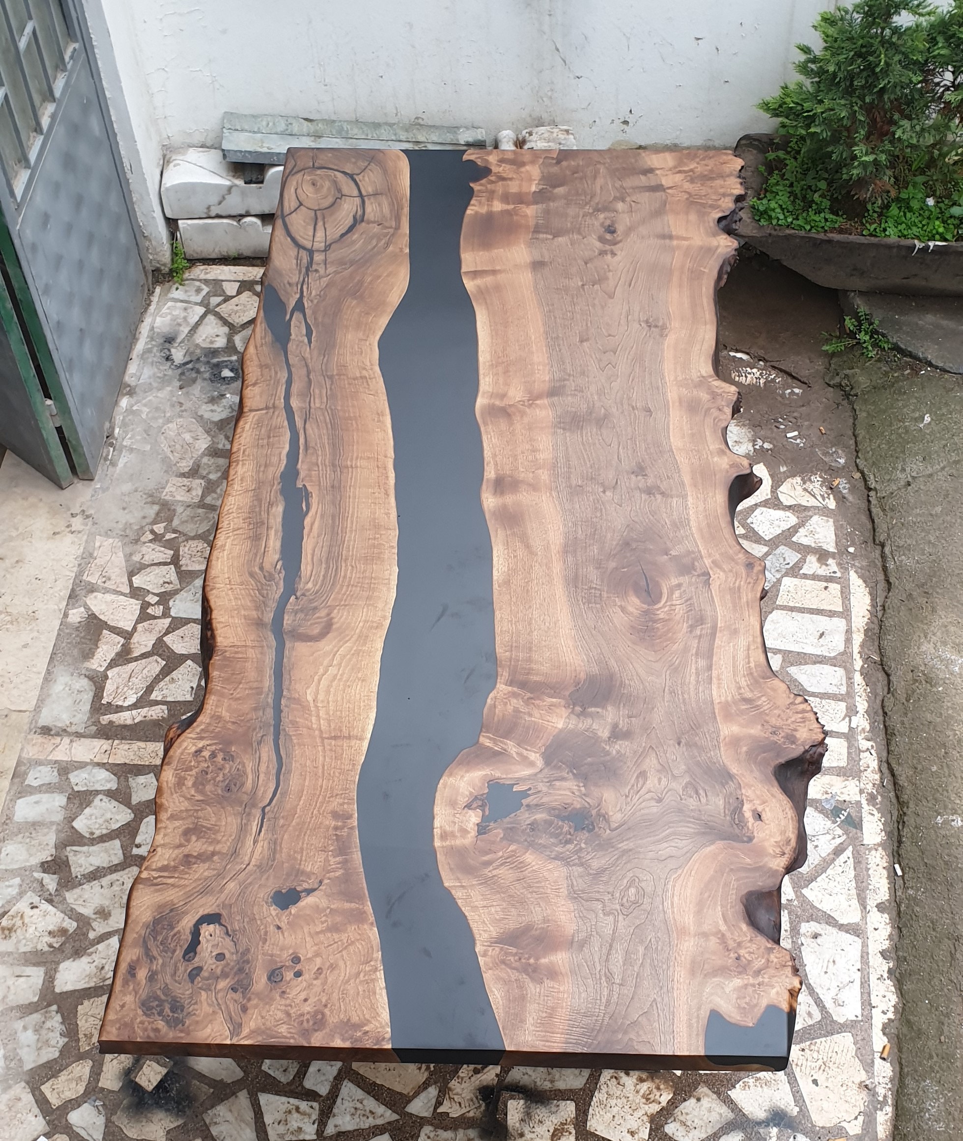 Live Edge Black Epoxy Resin Walnut Table CUSTOM ORDER Jess Etsy Canada