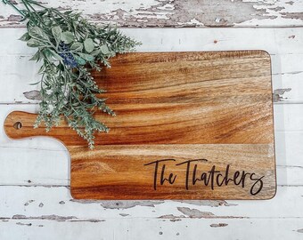 Personalized Charcuterie Board, Wedding Gift, Housewarming, Anniversary, Engagement, Closing Gift, Wood Serving Board