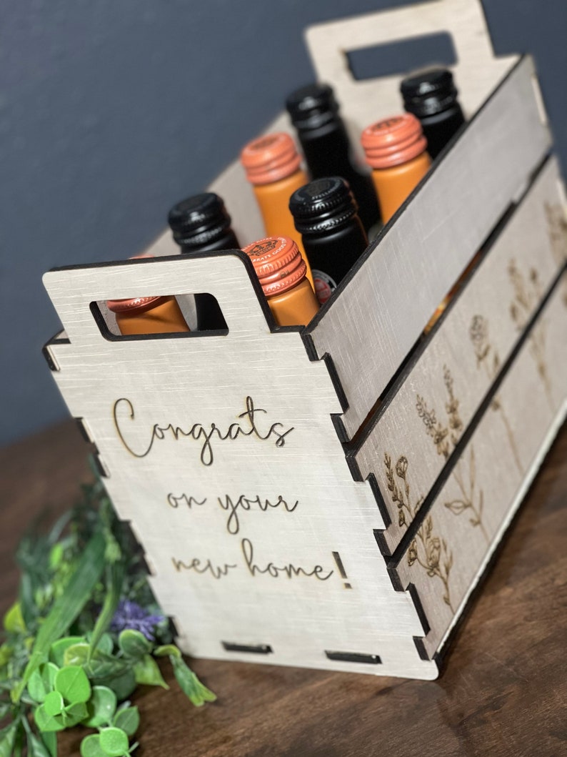Wine Crate Housewarming Gift Basket Personalized Wine Crate Etsy