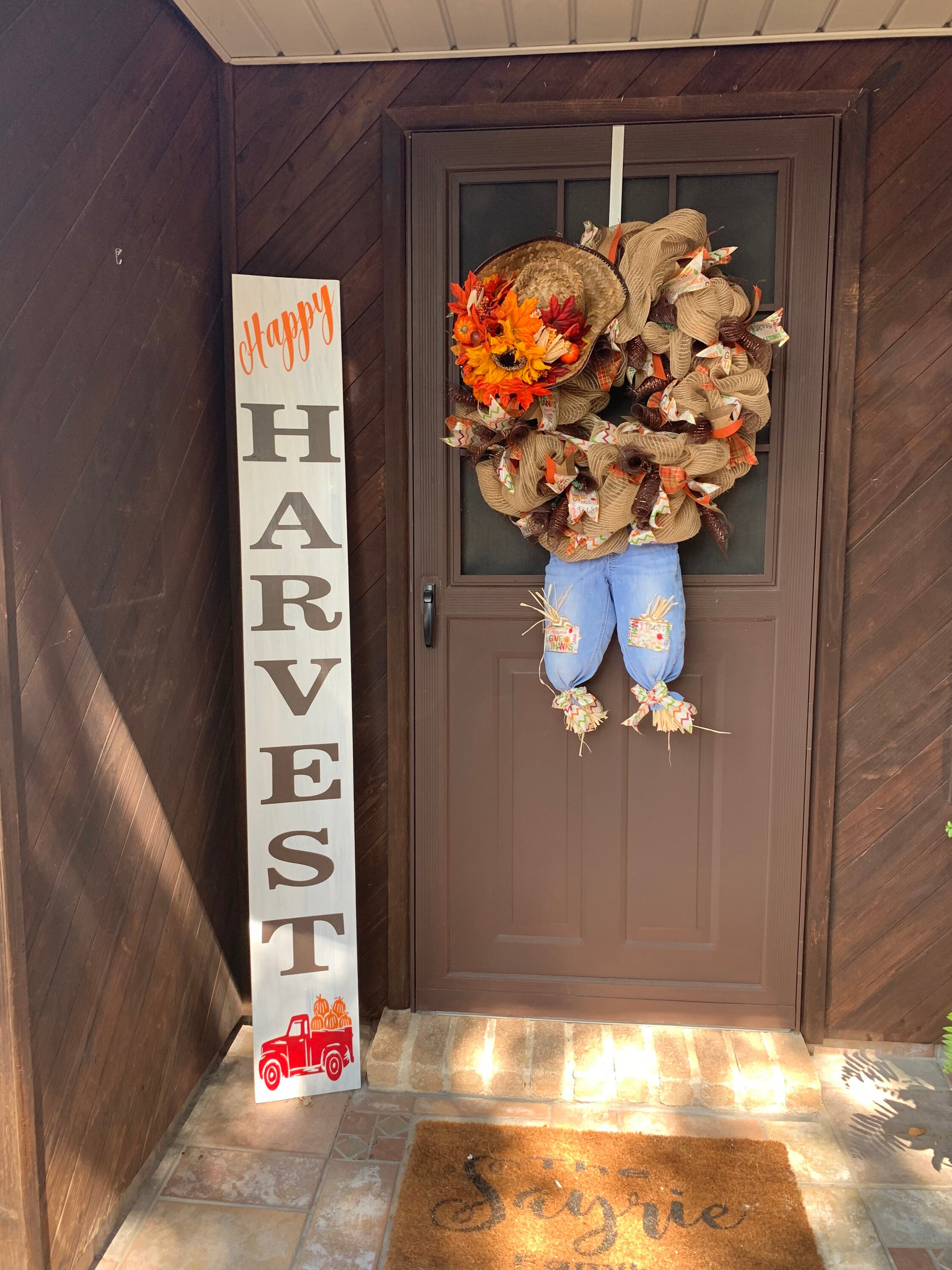 Thanksgiving Porch Sign Porch Leaner Fall Welcome Sign  Etsy