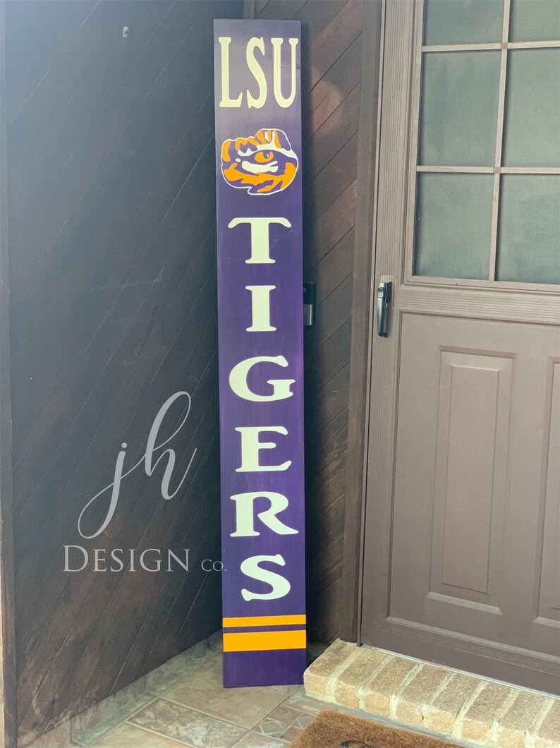 Louisiana State University Porch Sign LSU Vertical Sign Etsy
