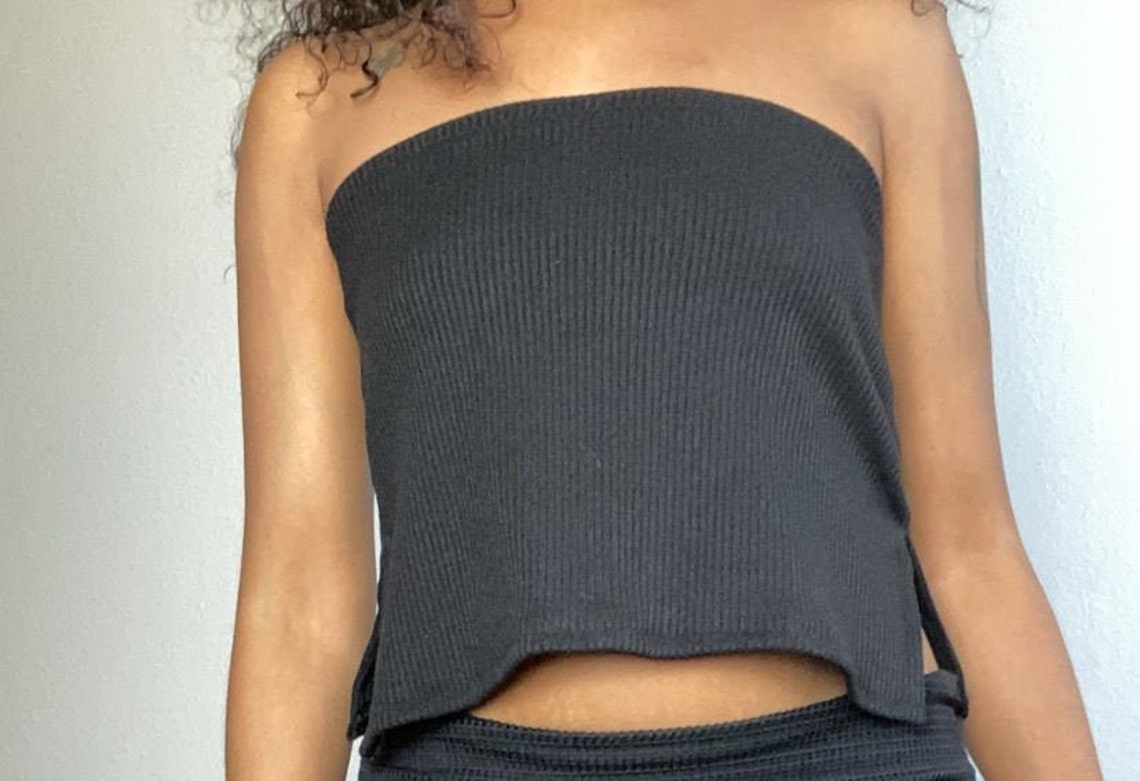 Ribbed StretchKnit Tube Top Etsy