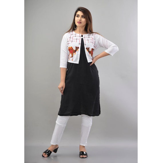 Black kurti with jeans | Western wear outfits, Chic outfits, Casual indian  fashion