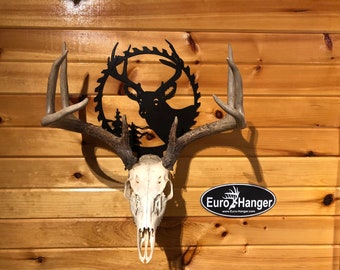 Skull hanger "EuroHanger" deer mountain scene