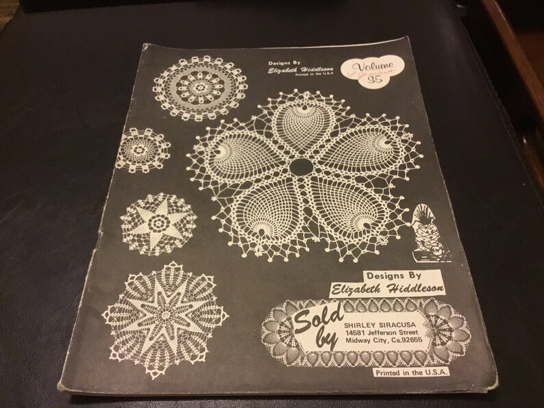 Elizabeth Hiddleson no 35 collector crochet books vintage crochet patterns along with thSpider Dream and kitten and Pal