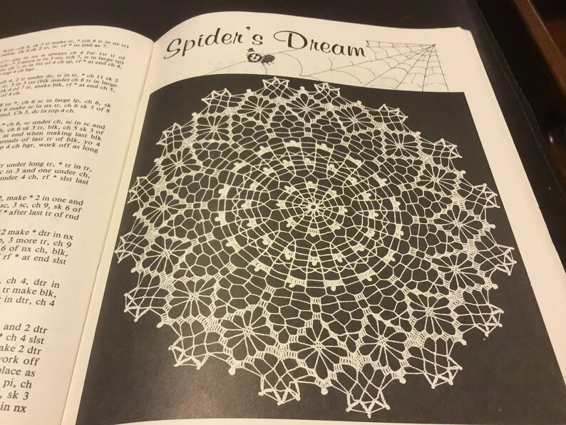 Elizabeth Hiddleson no 35 collector crochet books vintage crochet patterns along with thSpider Dream and kitten and Pal