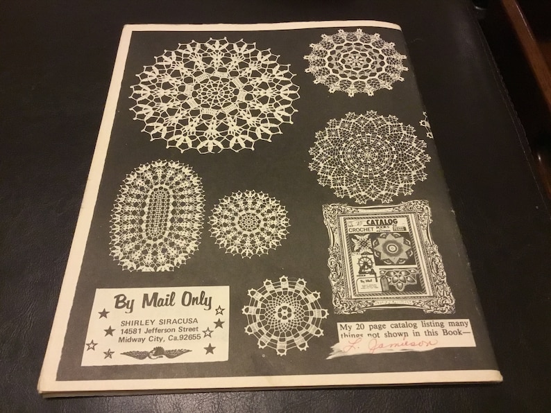 Elizabeth Hiddleson no 35 collector crochet books vintage crochet patterns along with thSpider Dream and kitten and Pal