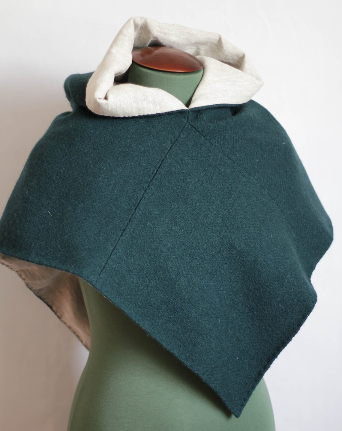 Viking Hood Wool Skjoldehamn Medieval Garb Headdress of the Etsy