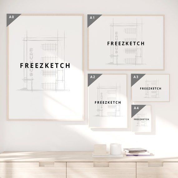 Le Corbusier Building Sketches: Modernist Architecture Art Print