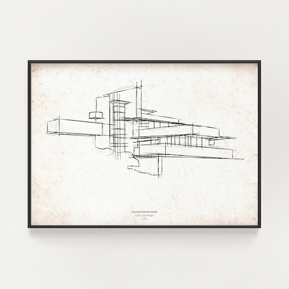 Frank Lloyd Wright 落水荘絵画 落水荘（フォーリング・ウォーター） | 落水荘を訪ねて