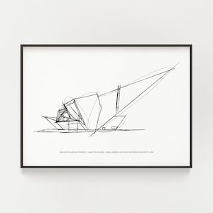 Denver Art Museum Sketch: Daniel Libeskind Architecture Print (Digital Download)