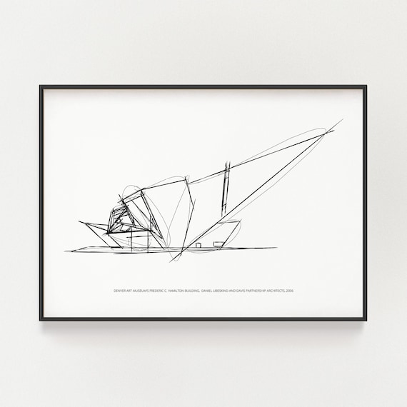 Denver Art Museum Sketch: Daniel Libeskind Architecture Print