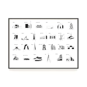 Modern Architecture Poster: Urban Cityscape Art Print (Digital Download)