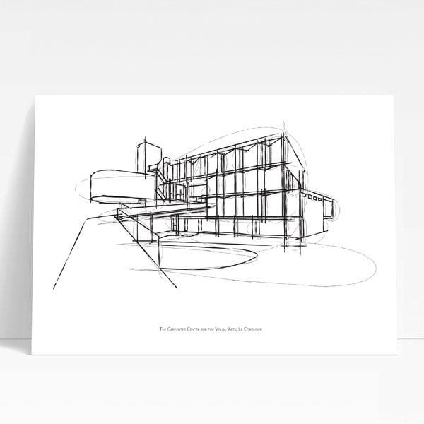 アート・デザイン・音楽 Le Corbusier in Detail The Carpenter Center for the Visual Arts Sketch, Le