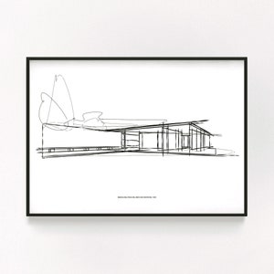 Szkic Pawilonu Barcelońskiego: Mies Van Der Rohe, Architektura modernistyczna z połowy XX wieku (pobranie cyfrowe)