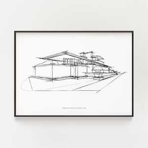 Robie House Sketch: Frank Lloyd Wright Architecture Print (Digital Download)