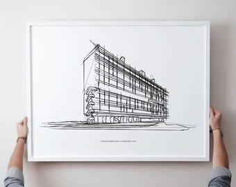 Le Corbusier L'unite D'habitation Sketch Art Print (digital