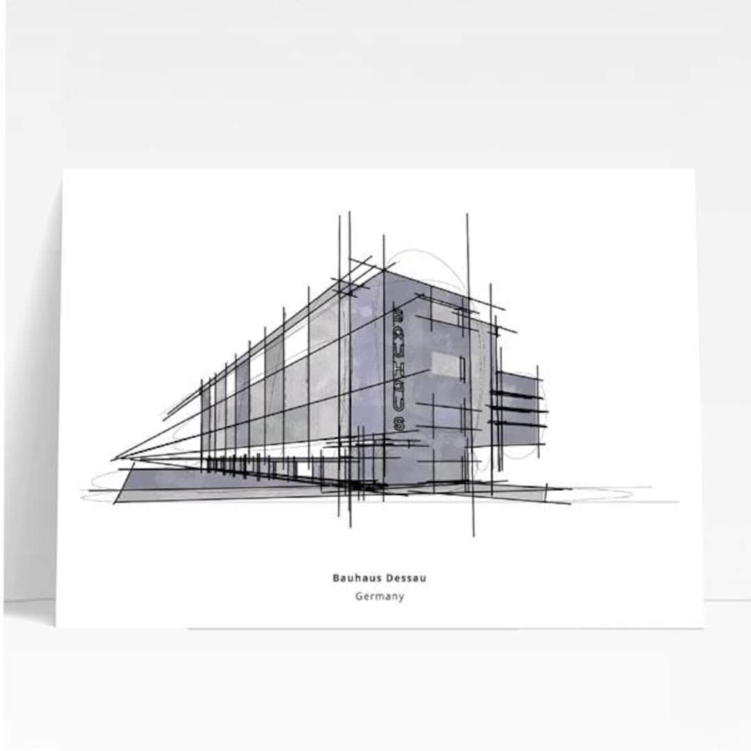 ヴァルター・グロピウス　Dessau Bauhaus アートポスター  A2版 ヴァルター・グロピウスDessau Bauhaus アートポスター A2版