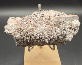 Calcite on Candle Quartz Specimen | Inner Mongolia Natural Mineral Cluster