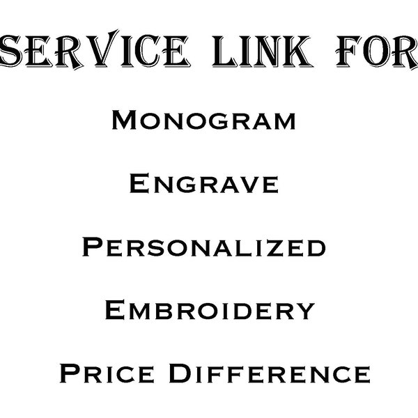 Monogram/ Engrave/ Personalized/ Embroidery Service