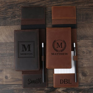 Personalisierte Groomsmen Geschenke, Leder Golf Yardage Bucheinband, Golf Scorecard Halter mit Bleistift, Leder Golf Scorecard Halter, Golf Geschenke