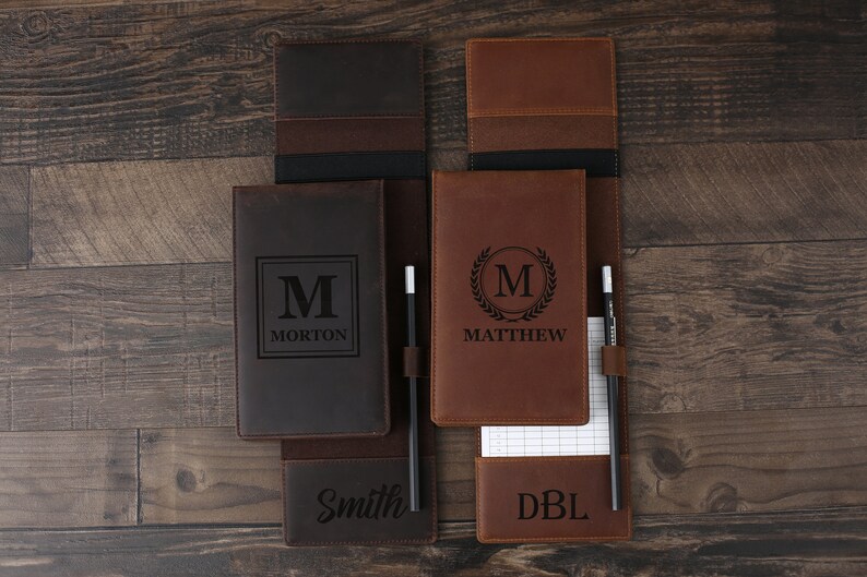 Personalized Leather Golf Yardage Book Holder Leather Yardage Etsy