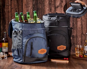Top Open Groomsmen Gift, Easy To Take Insulated Bag, Personalized Gifts for Men, Custom Golf Beer Cooler, Fraternity Lunch Cooler Backpack