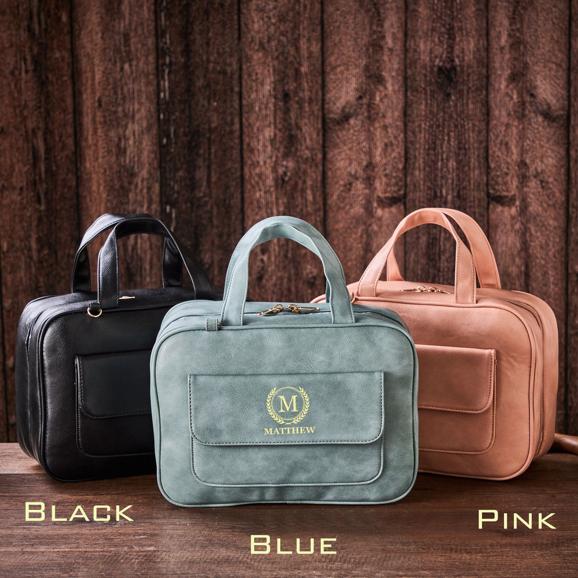 Personalized Hanging Leather Makeup Bag – Hanging cosmetic bag｜Multi-layer cosmetic bag｜Portable cosmetic bag