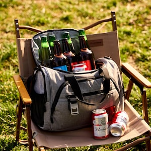 Personalized Carry On Cooler Bag, Groomsmen Gift, Gifts for Men, Custom Golf Beer Cooler, Insulated Hiking Lunch Cooler, Bachelor Party Gift