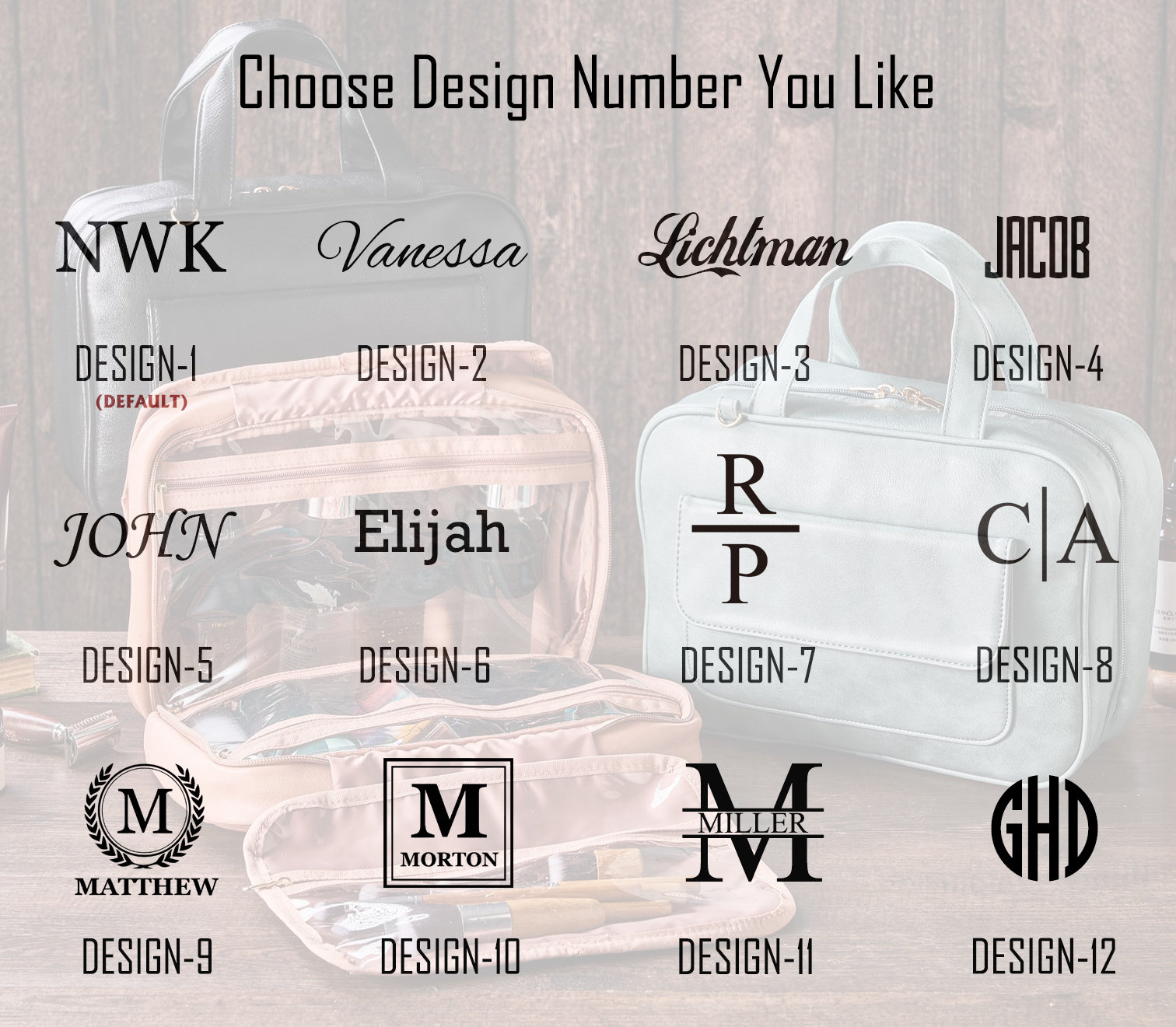 Personalized Hanging Leather Makeup Bag – Hanging cosmetic bag｜Multi-layer cosmetic bag｜Portable cosmetic bag