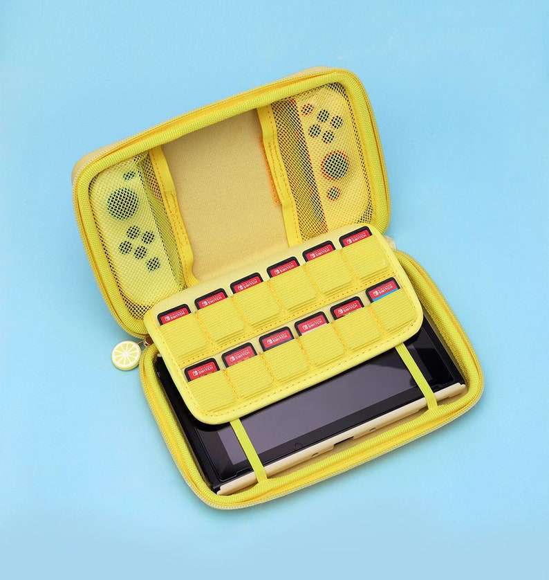 Lemon Switch Travel Carrying Case Hard Shell Portable Storage Bag for Switch /& Game Accessories Nintendo Switch Case Joy Con Shell