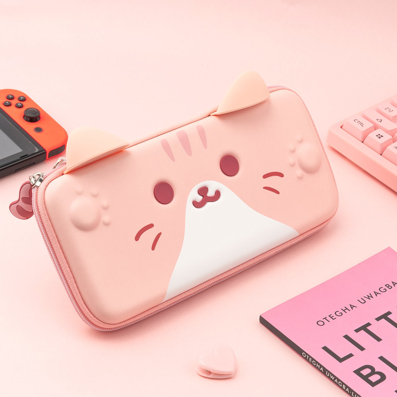Pink Cute Cat Nintendo Switch Case with Soft Silicon Etsy