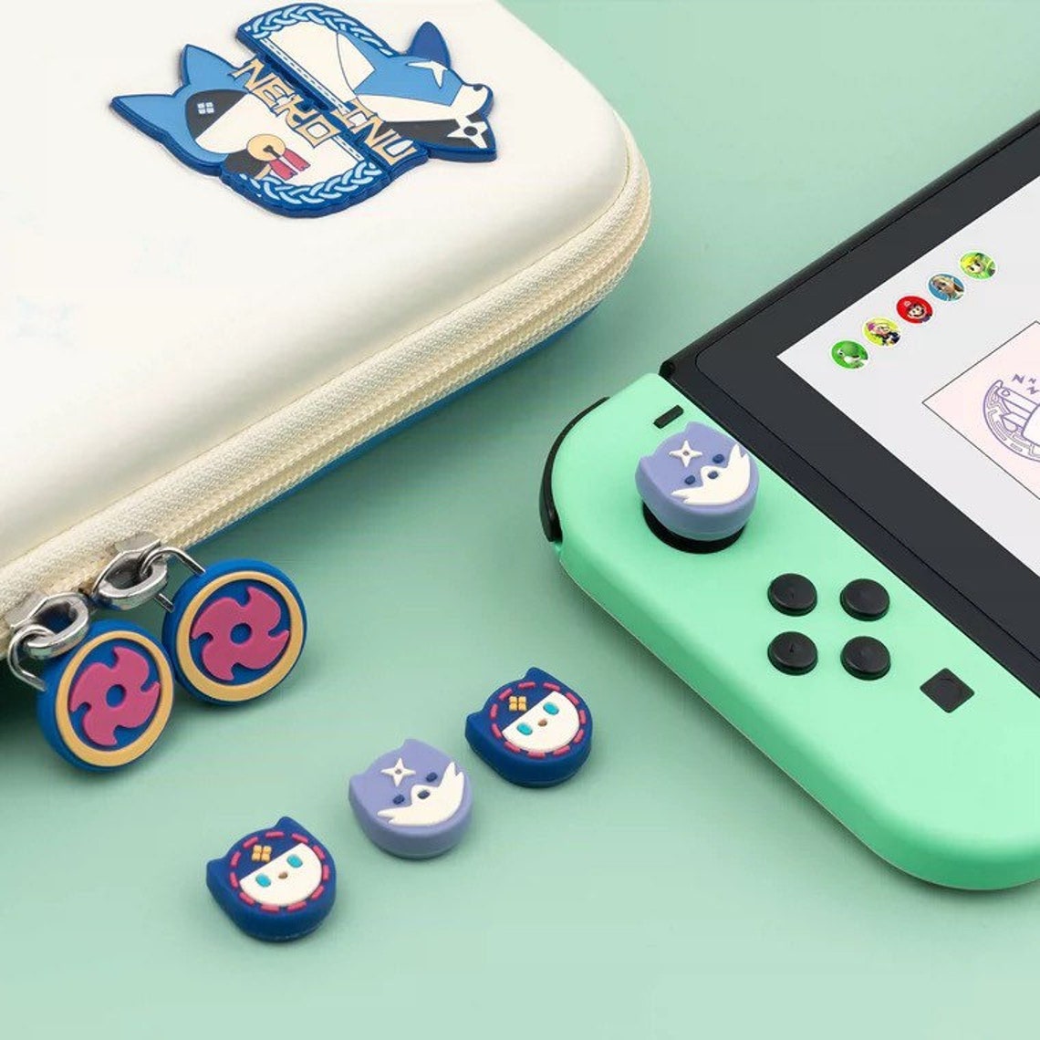 Monster Hunter Rise Palico Palamute Joystick Caps for Nintendo image 0