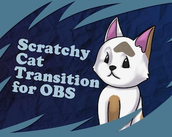 Cute Scratchy Cat Calico OBS Track Matte Transition
