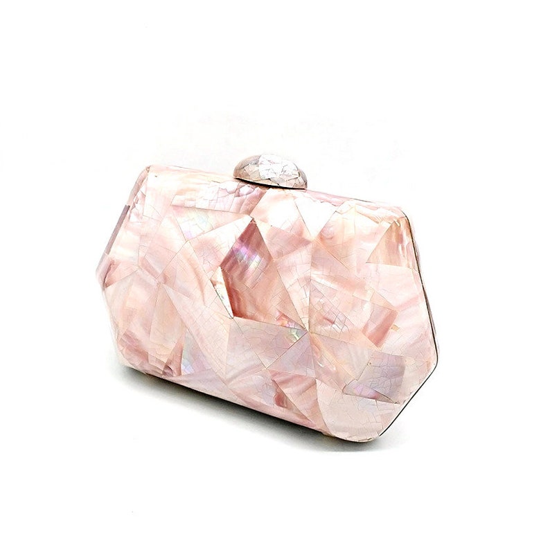 Pink Seashell Clutch Mother of Pearl Purse Pearl Bag Etsy