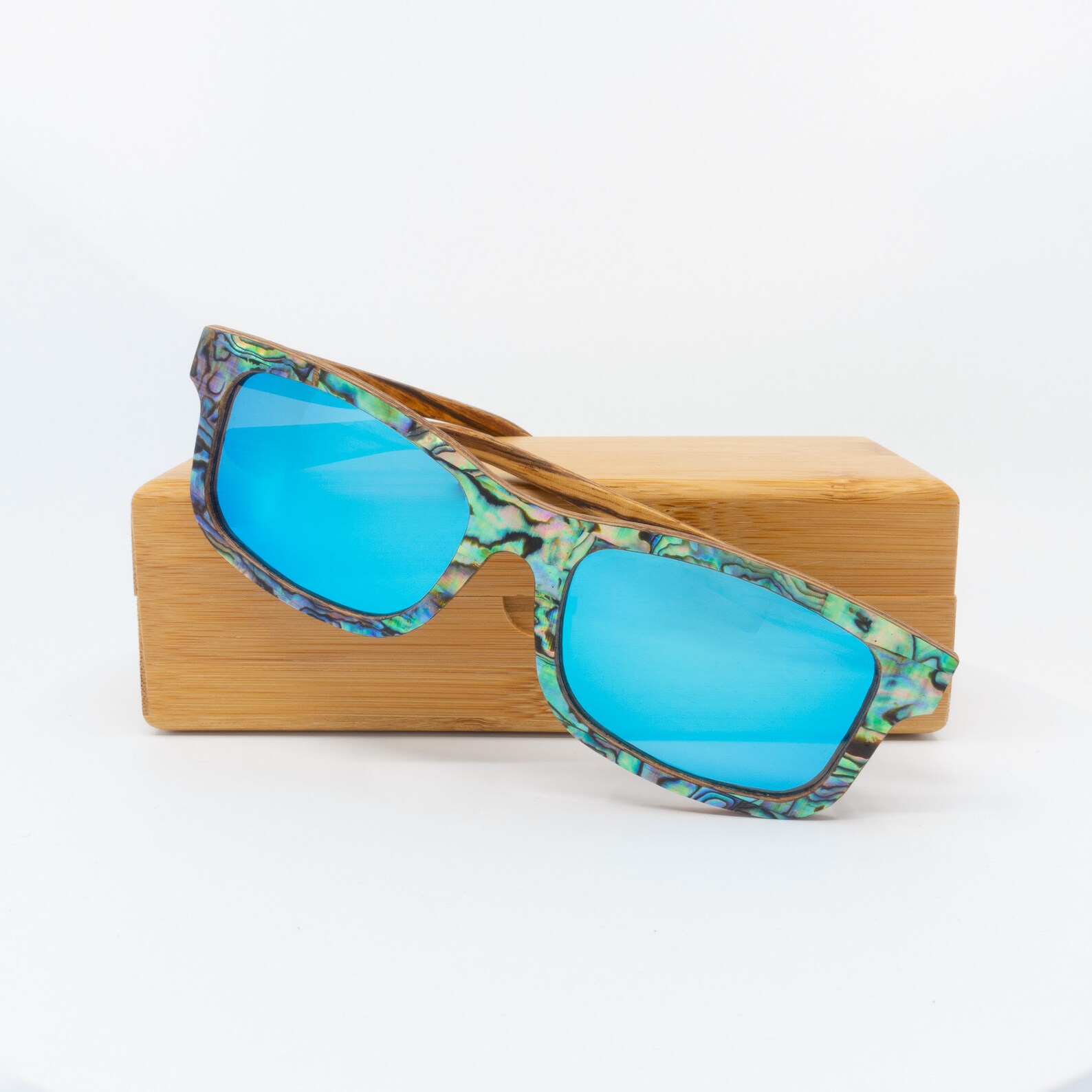 Abalone shell sunglasses custom sunglasses wooden Etsy