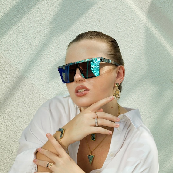 Gafas de sol de concha de abul n personalizadas y de madera sus