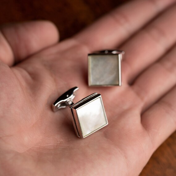 Luxury Cufflinks Pearl Cufflinks Personalized cufflinks Etsy