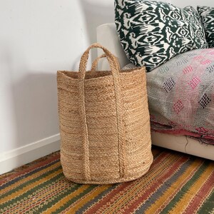 Extra Large Round Jute Storage /Toy / Laundry Basket