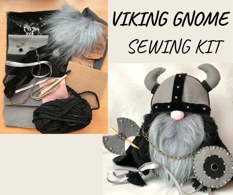 DIY Gnome viking making kit for sewing | Etsy